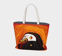 "Bird Awaits Peaceful" by Elder Ma-Nee Chacaby - Market Tote Bag