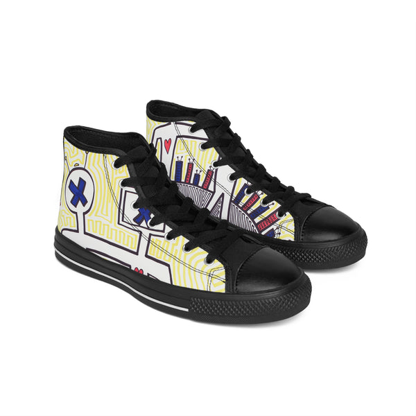 "Connection" by Edward K. Weatherly - Men's High-Top Sneakers
