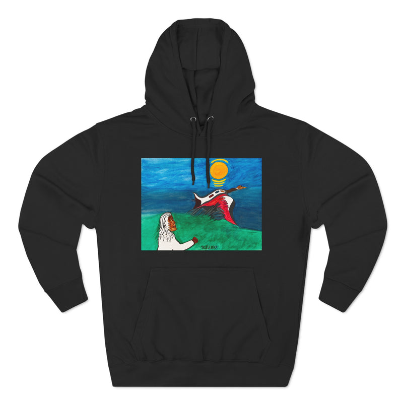 "Ma-Nee's Goose 8th Teaching is Forgiveness" by Elder Ma-Nee Chacaby - All-Genders Pullover Hoodie