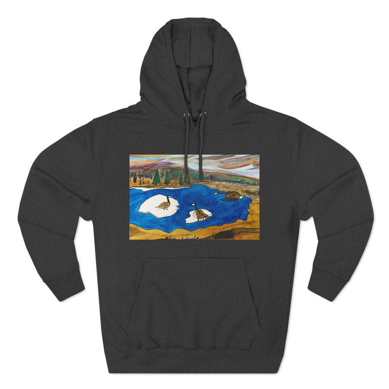 "Spirit Birds Coming Home" by Elder Ma-Nee Chacaby - All-Genders Pullover Hoodie