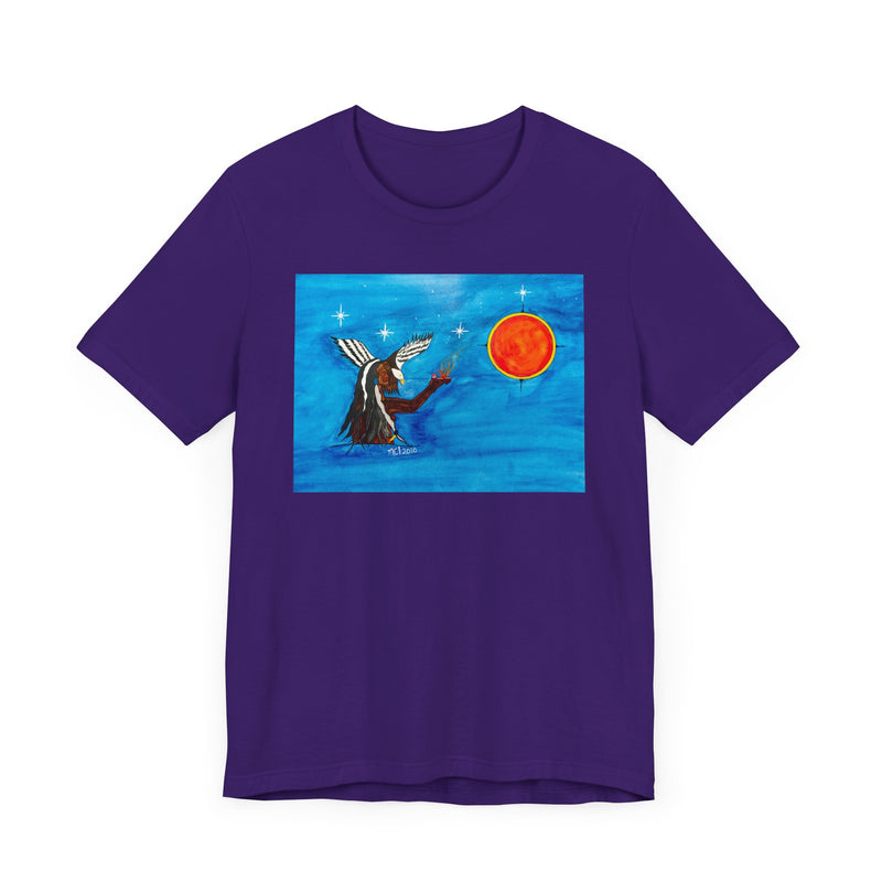 "The Night Offering - Miigaawey Dibigahn" by Elder Ma-Nee Chacaby - All-Genders T-shirt