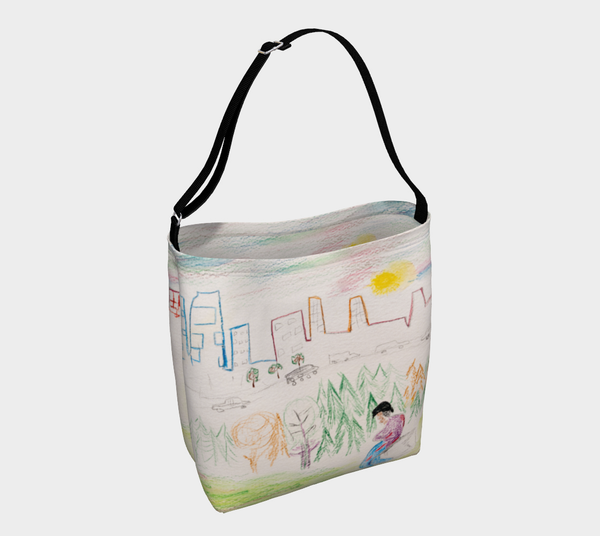 "Ma-Nee Thinking About the Offering City" by Elder Ma-Nee Chacaby - Stretchy Tote Bag