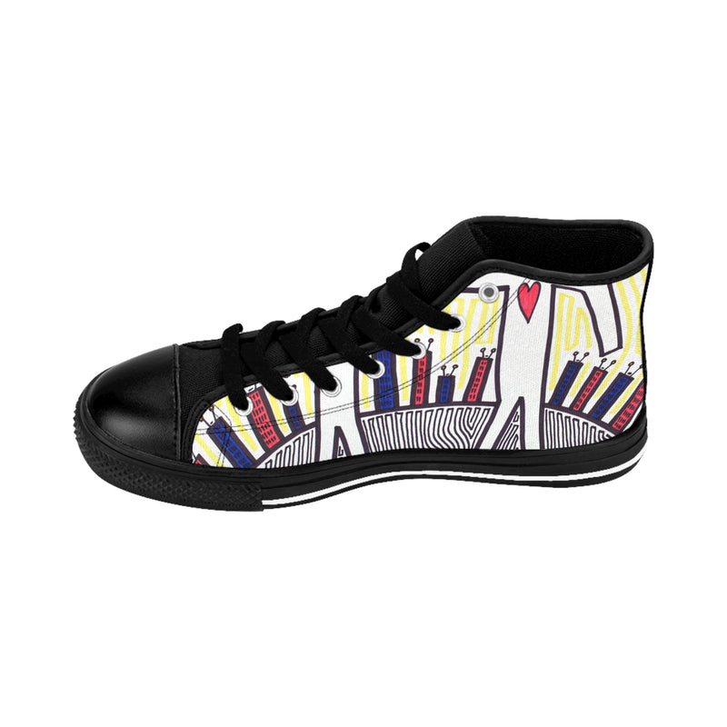 "Connection" by Edward K. Weatherly - Men's High-Top Sneakers