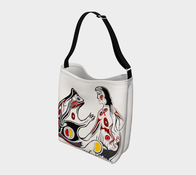 "The Talking Spirit Bear" by Elder Ma-Nee Chacaby - Stretchy Tote Bag