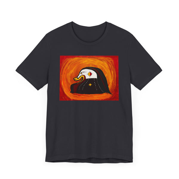 "Bird Awaits Peaceful" by Elder Ma-Nee Chacaby - All-Genders T-shirt