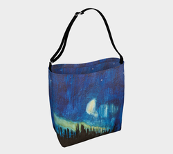 "Dancers in Northern Lights" by Elder Ma-Nee Chacaby - Stretchy Tote Bag