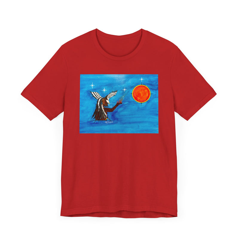 "The Night Offering - Miigaawey Dibigahn" by Elder Ma-Nee Chacaby - All-Genders T-shirt