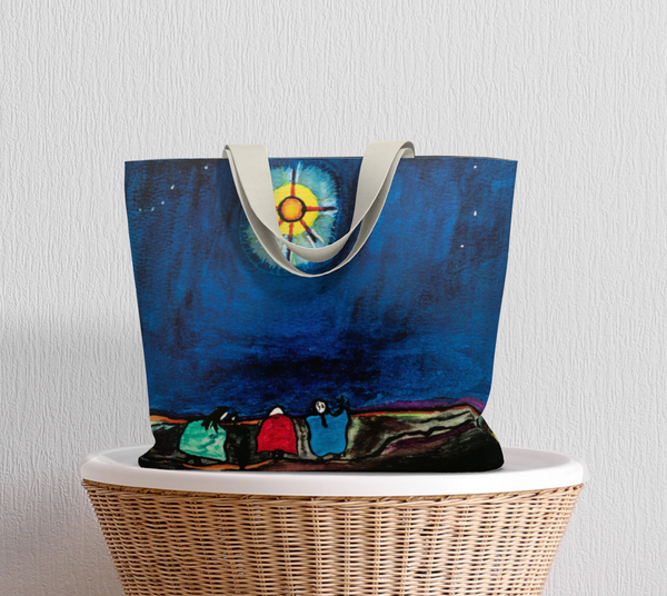 "Three Sisters Travelling" by Elder Ma-Nee Chacaby - Market Tote Bag