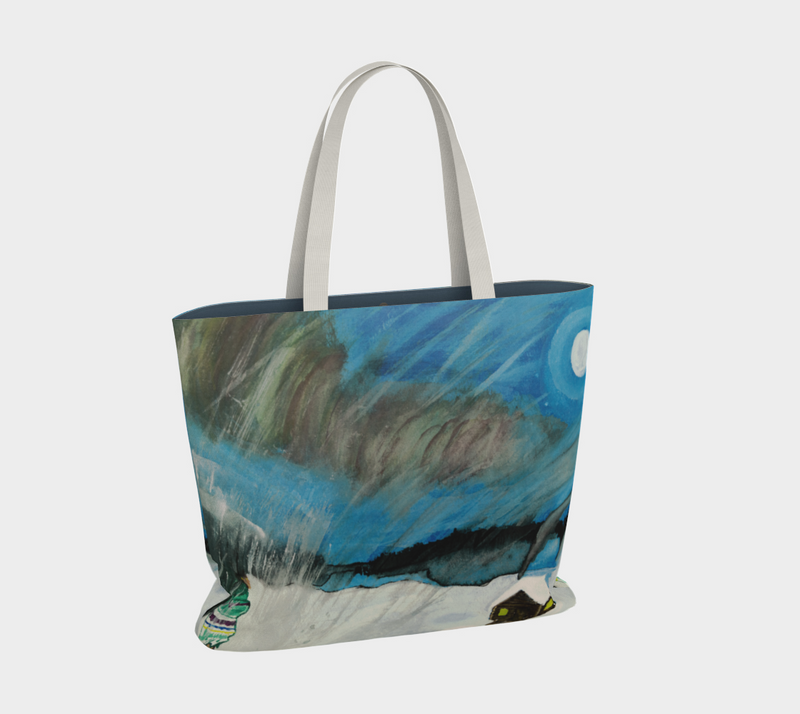 "Kokum Watching Ma-Nee in Cabin" by Elder Ma-Nee Chacaby - Market Tote Bag