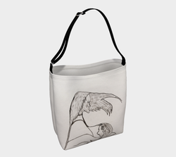 "Woman & Child Together" by Elder Ma-Nee Chacaby - Stretchy Tote Bag