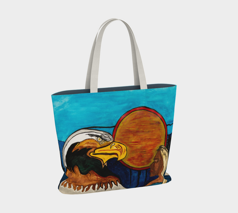 "Spirit of the Storm Eagle" by Elder Ma-Nee Chacaby - Market Tote Bag