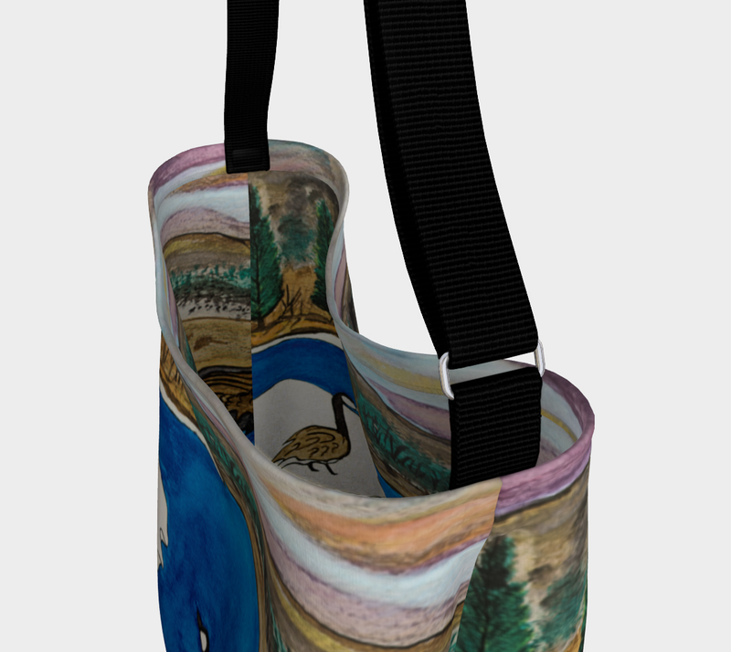 "Spirit Birds Coming Home" by Elder Ma-Nee Chacaby - Stretchy Tote Bag