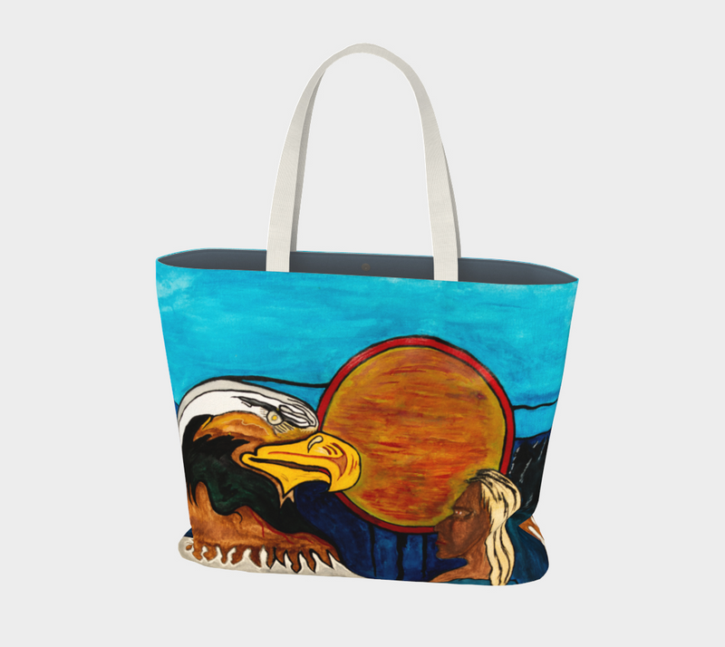 "Spirit of the Storm Eagle" by Elder Ma-Nee Chacaby - Market Tote Bag