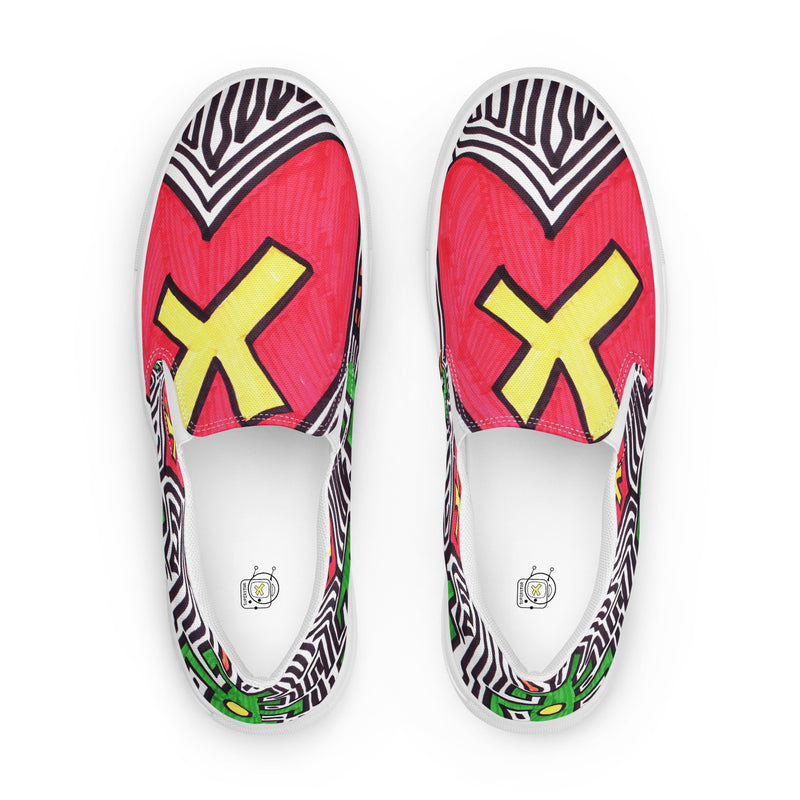 "The Love Aliens Family" by Edward K. Weatherly - Men’s Slip-On Shoes