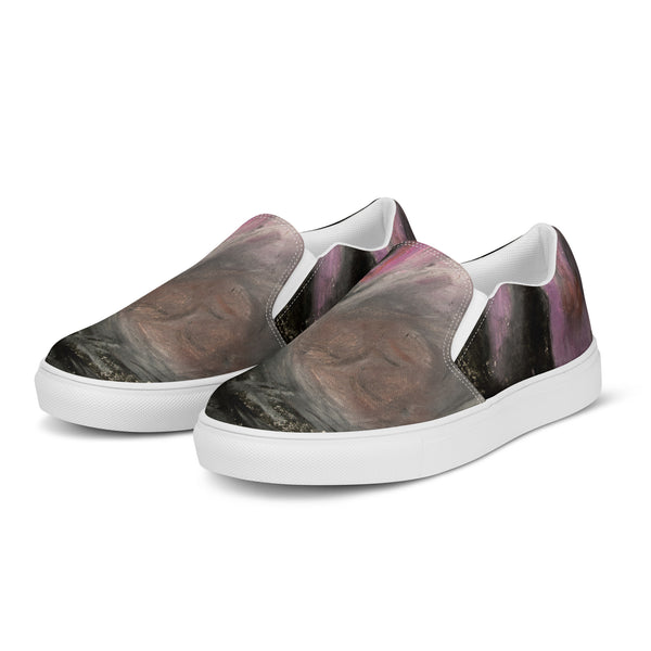 "The Ghost of Ma-Nee Coming Out" by Elder Ma-Nee Chacaby - Women’s Slip-On Shoes