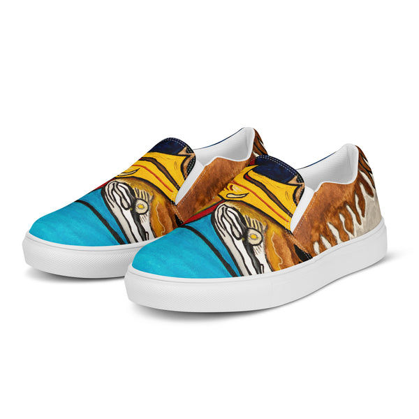 "Spirit of The Storm Eagle" by Elder Ma-Nee Chacaby - Women’s Slip-On Shoes