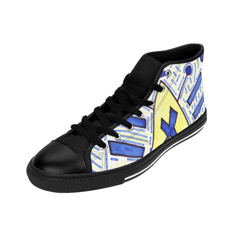 "Wired" by Edward K. Weatherly - Men's High-Top Sneakers