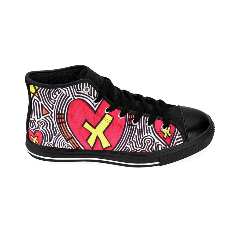 "The Love Aliens Family" by Edward K. Weatherly - Women's High-Top Sneakers