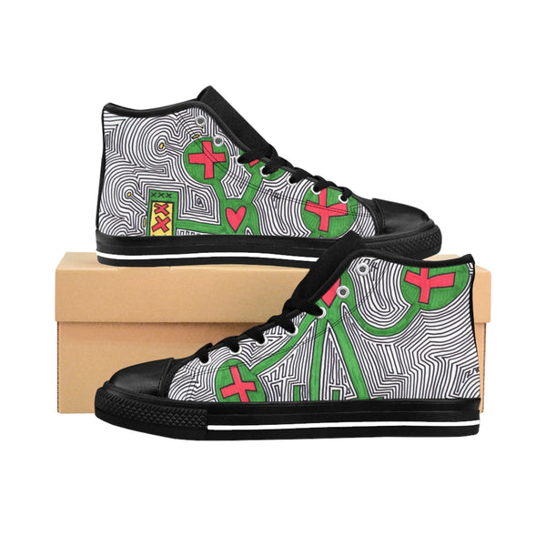 "Medusa" by Edward K. Weatherly - Women's High-Top Sneakers