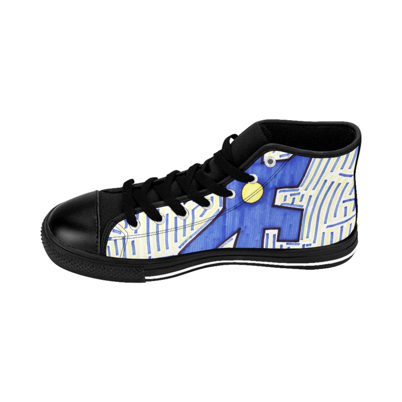 "Wired" by Edward K. Weatherly - Men's High-Top Sneakers