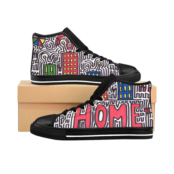 "Home" by Edward K. Weatherly - Men's High-Top Sneakers