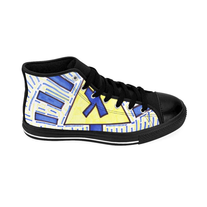 "Wired" by Edward K. Weatherly - Men's High-Top Sneakers