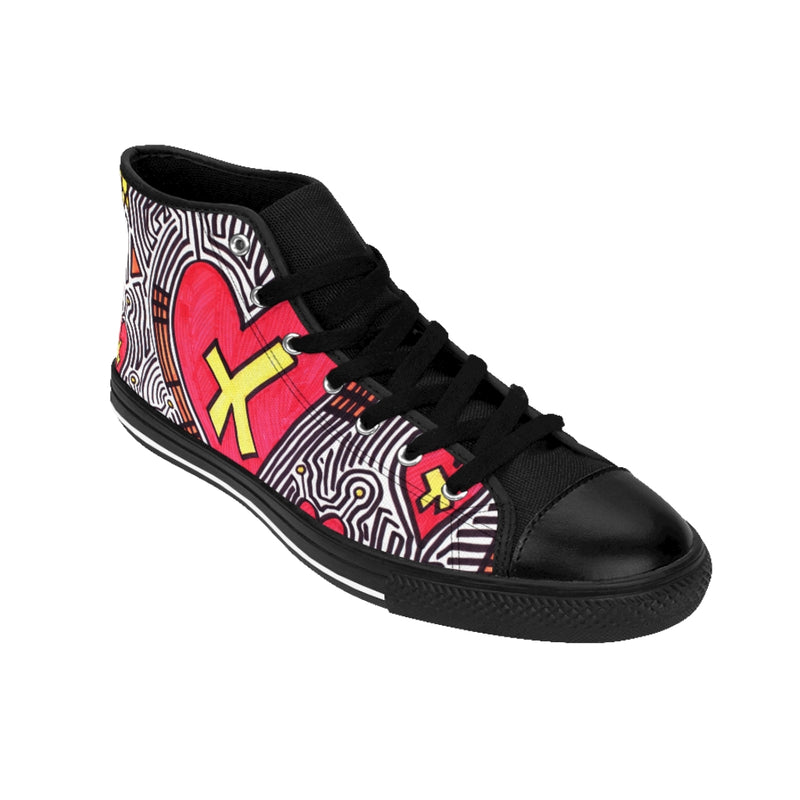 "The Love Aliens Family" by Edward K. Weatherly - Men's High-Top Sneakers