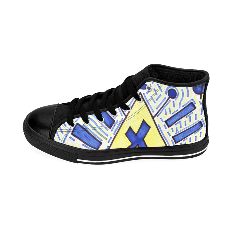 "Wired" by Edward K. Weatherly - Men's High-Top Sneakers