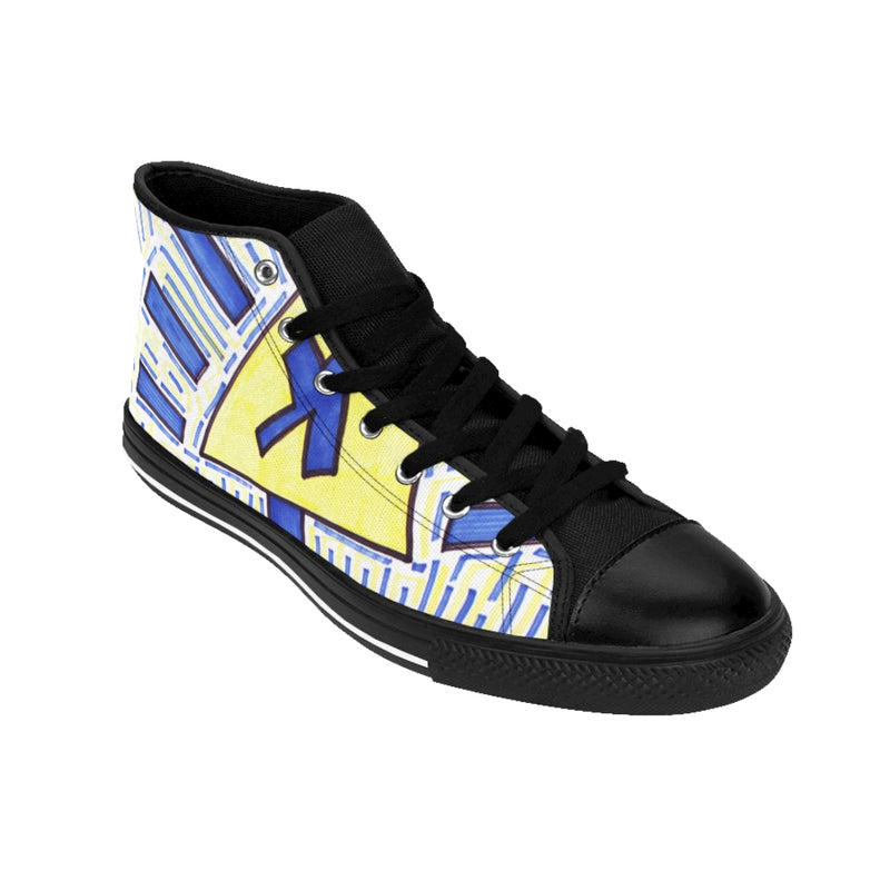 "Wired" by Edward K. Weatherly - Men's High-Top Sneakers