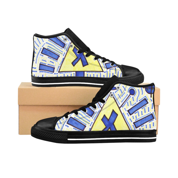 "Wired" by Edward K. Weatherly - Men's High-Top Sneakers